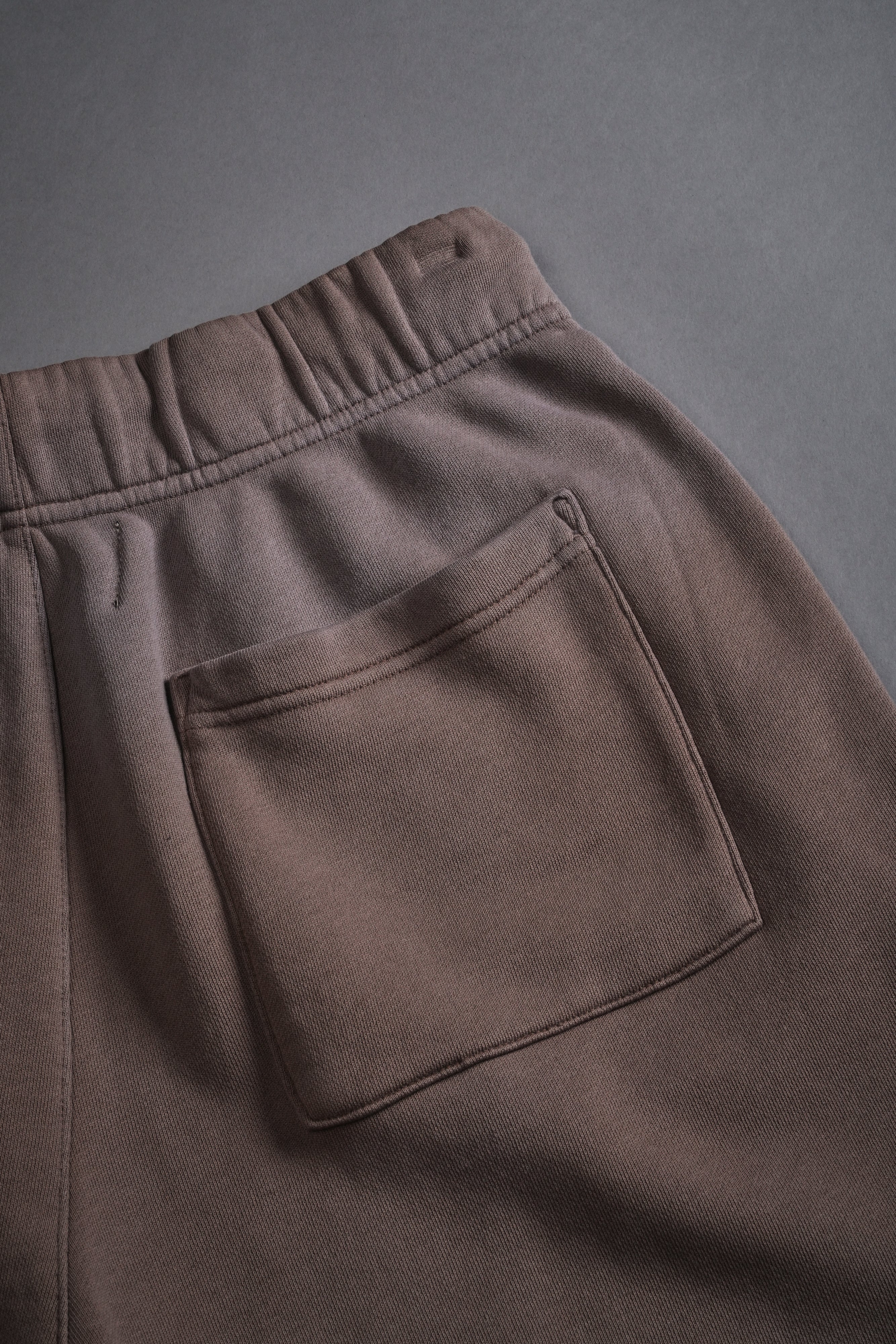 Studded Midnight Wolves Oversized Post Lounge Sweat Shorts in Mojave Brown Drift Wash