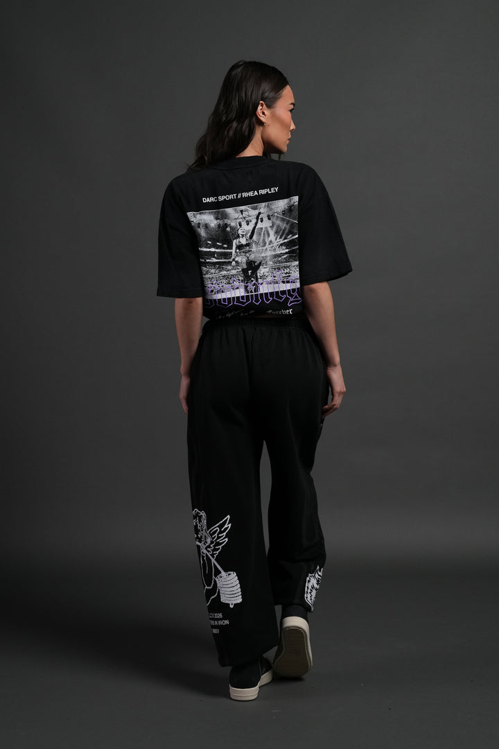 Rhea Forever Grunge Tee in Black Drift Wash