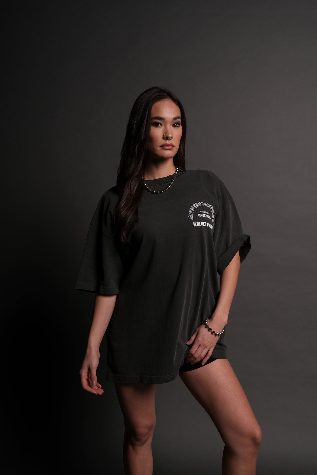 The One You Feed V2 "Premium" Oversized Unisex Tee in Wolf Gray