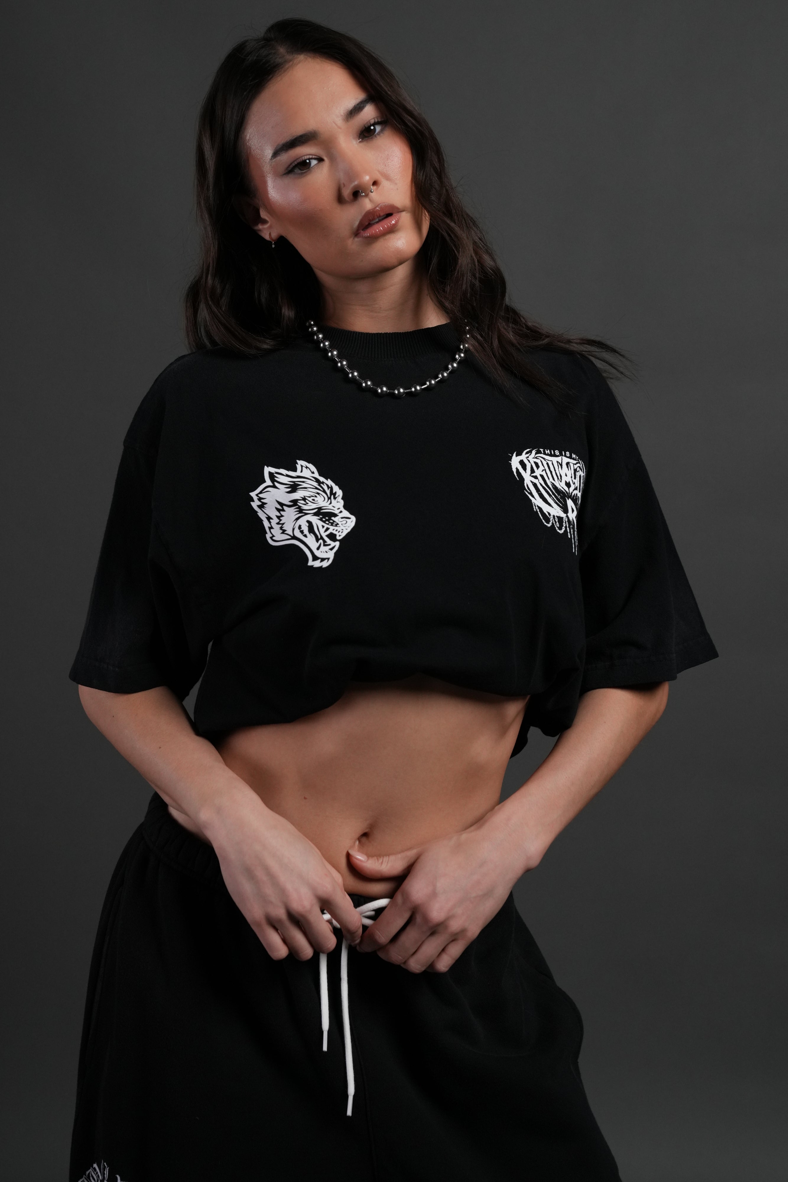 Rhea Forever Grunge Tee in Black Drift Wash