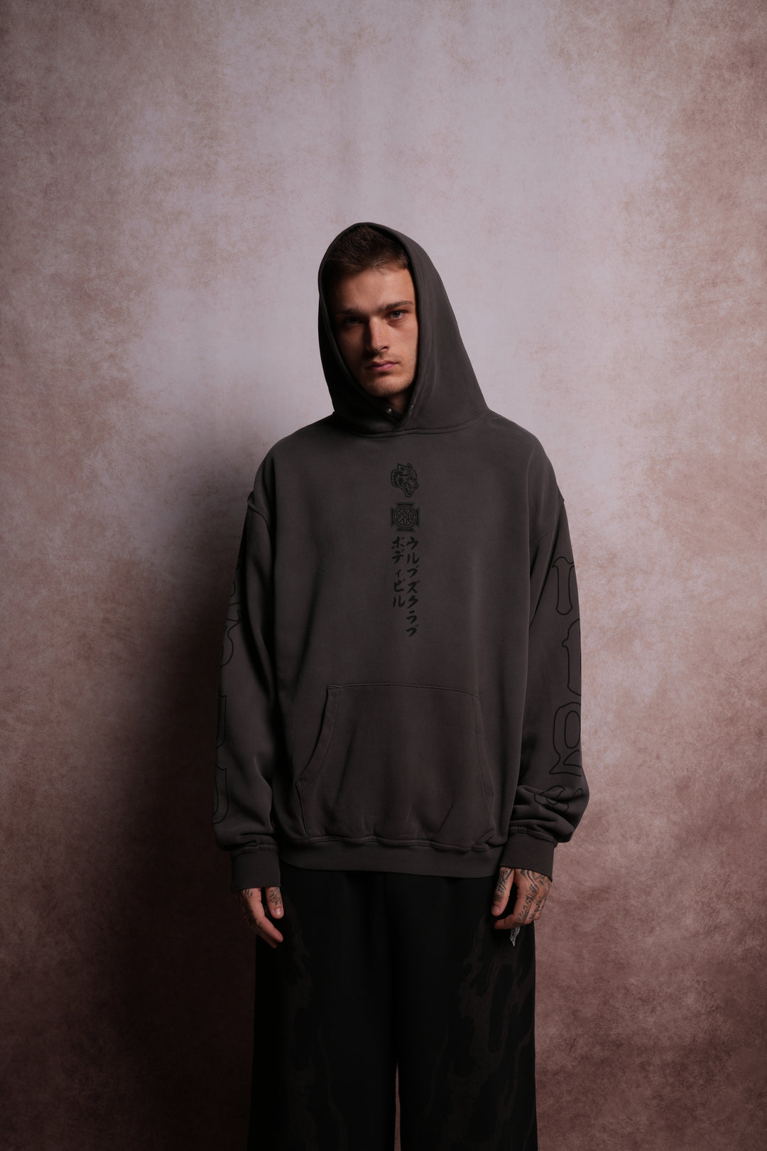 Inferno V2 "Pierce" Hoodie in Wolf Gray Horizon Sun Fade