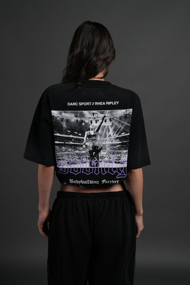 Rhea Forever Grunge Tee in Black Drift Wash