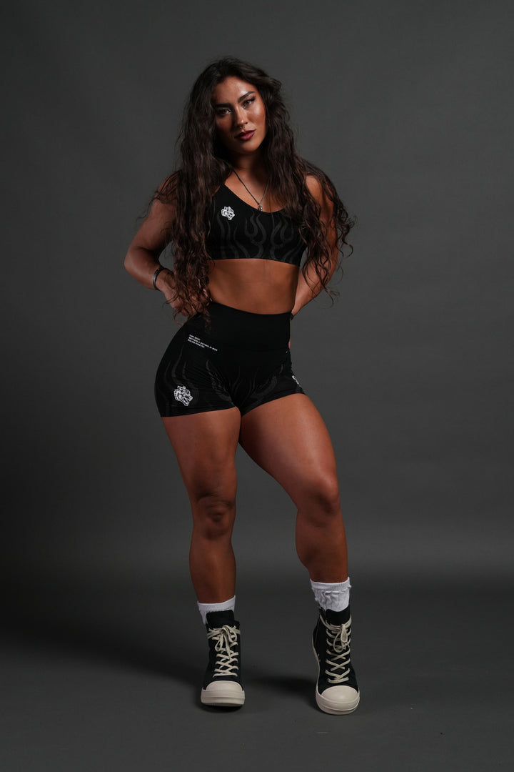 Hellfire "Stella" Soft Seamless Shorts in Black