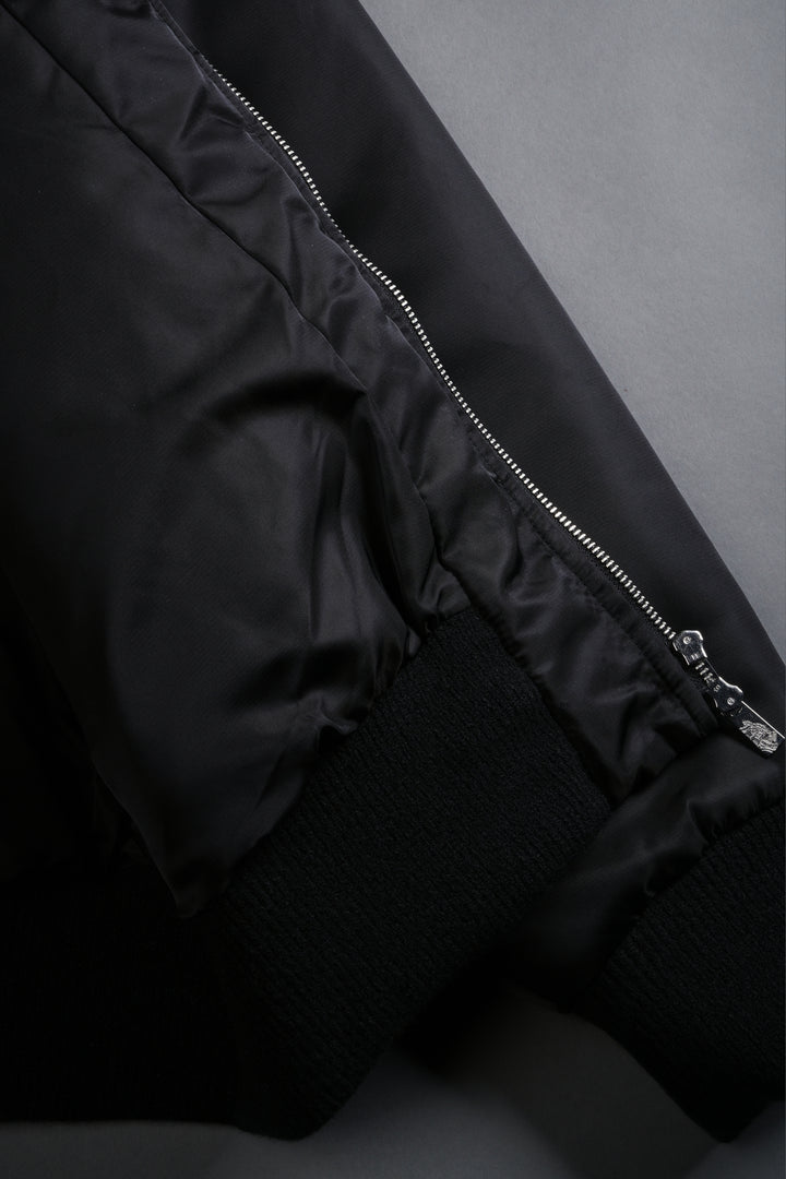 Studded Darc Sport Wolves Remy Bomber Jacket in Black