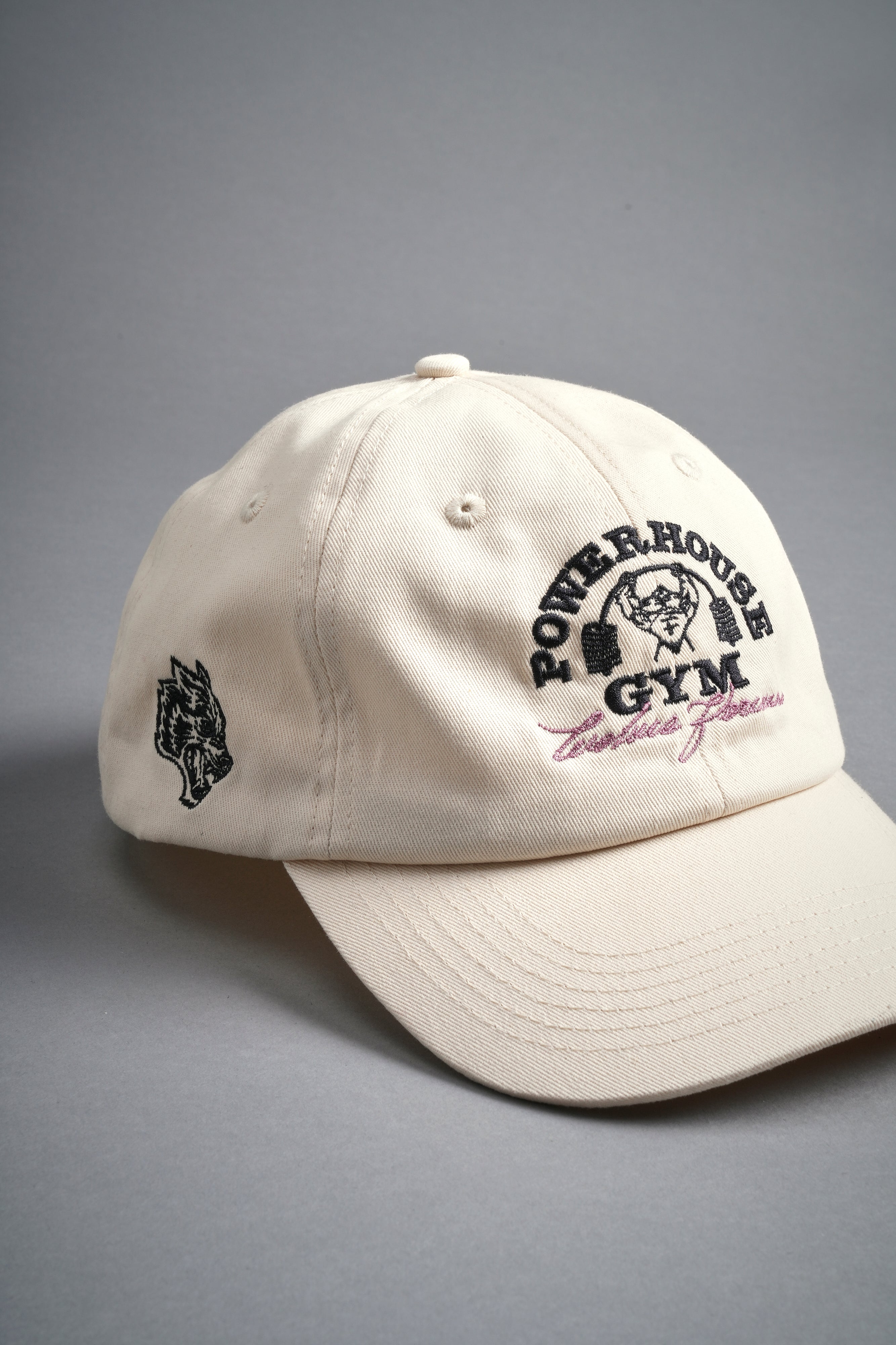 Powerhouse Of The Wolves Forever Dad Hat V2 in Cream