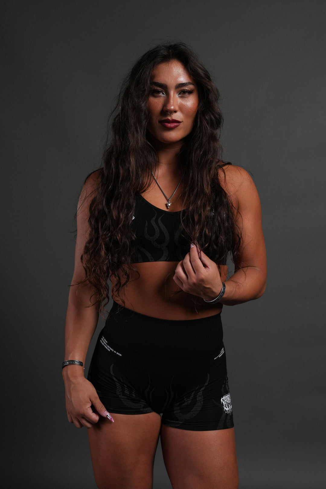 Hellfire "Stella" Soft Seamless Shorts in Black