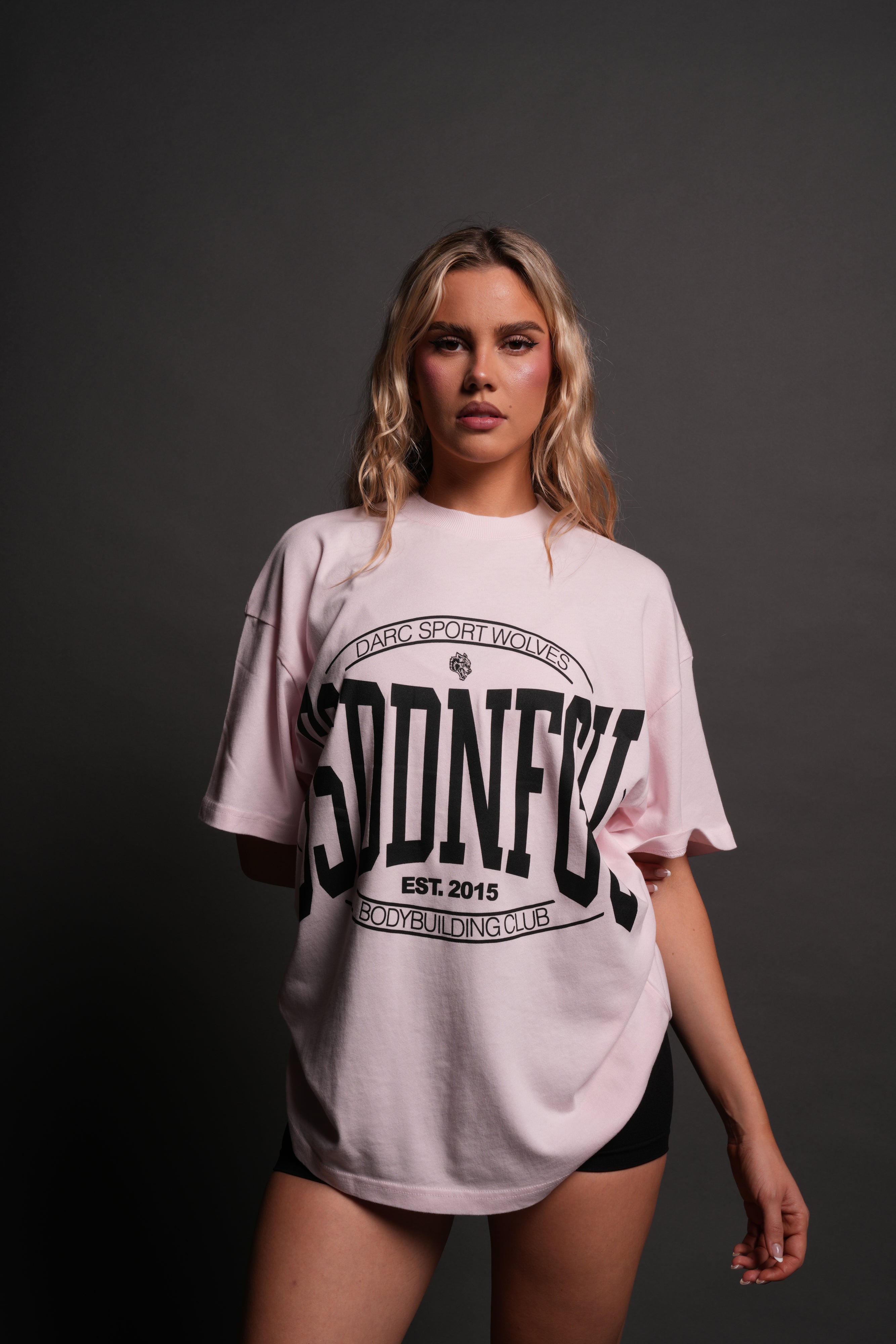 SSDDNFGU FRVR "Pump Cover" Tee in Blush Pink