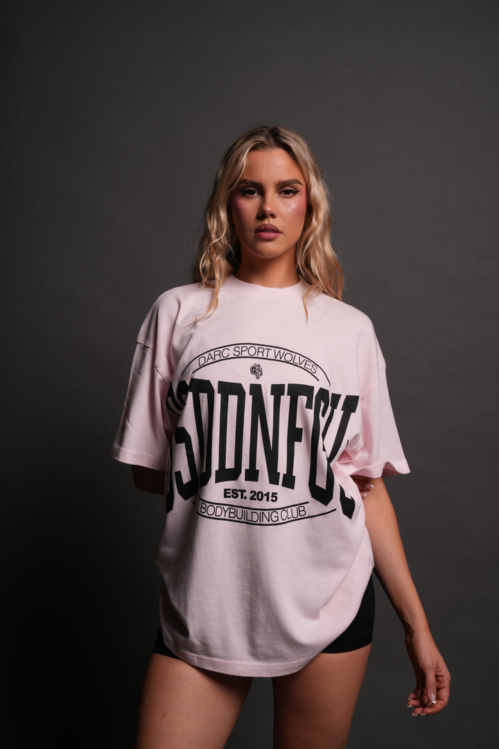 SSDDNFGU FRVR "Pump Cover" Tee in Blush Pink