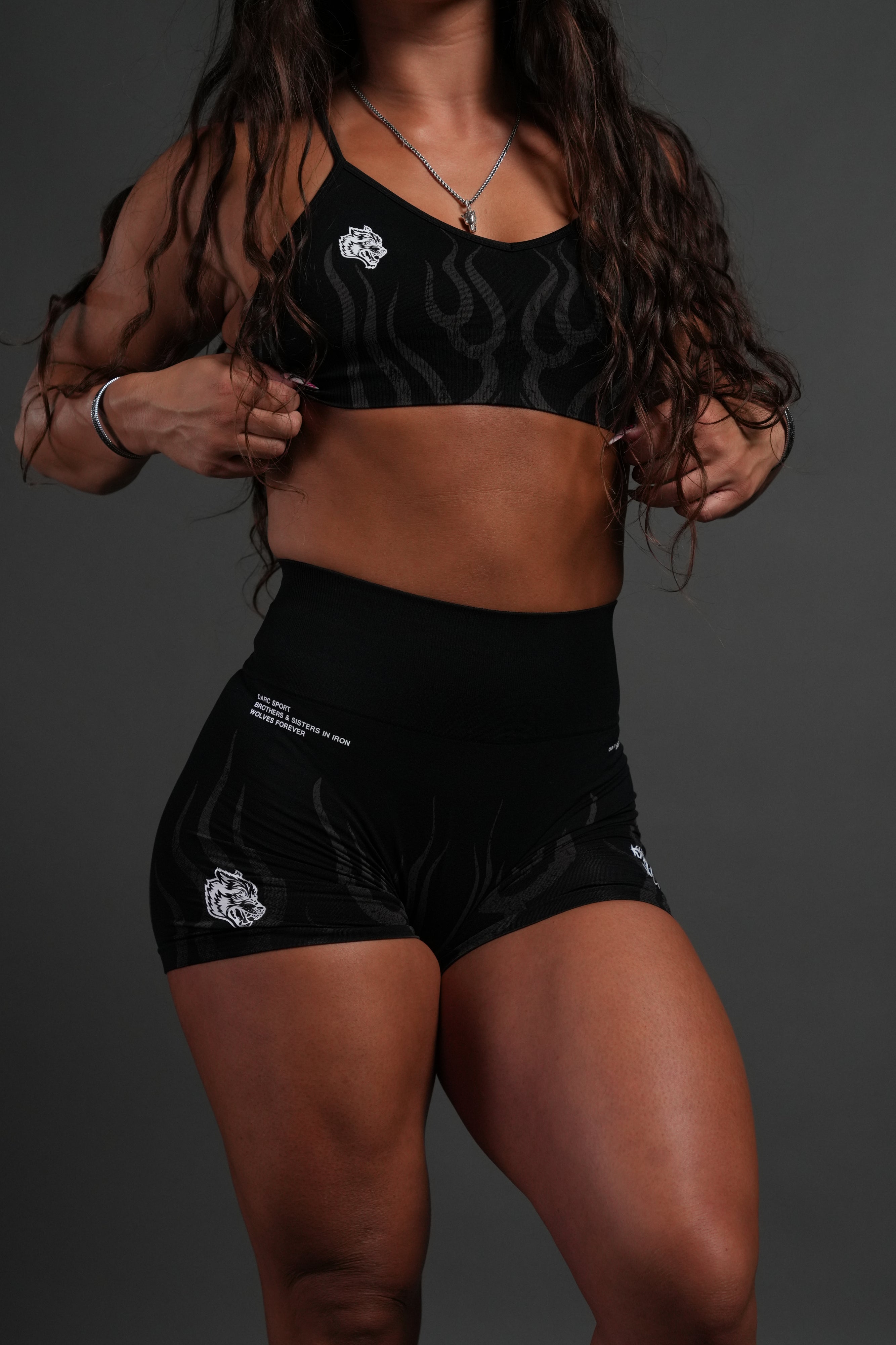 Hellfire "Stella" Soft Seamless Shorts in Black