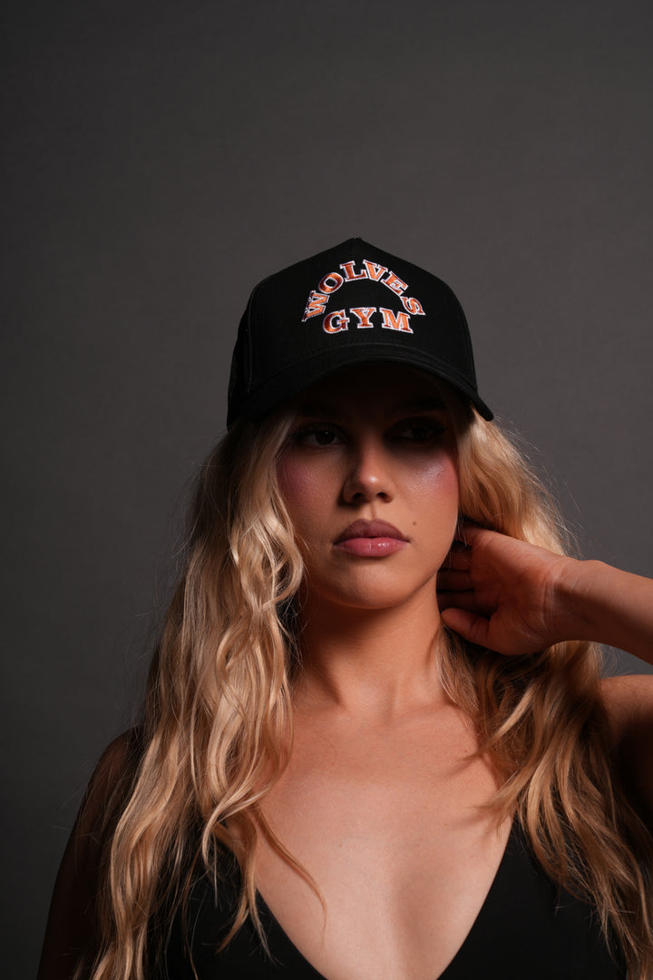 Wolves Gym V2 5 Panel Hat in Black