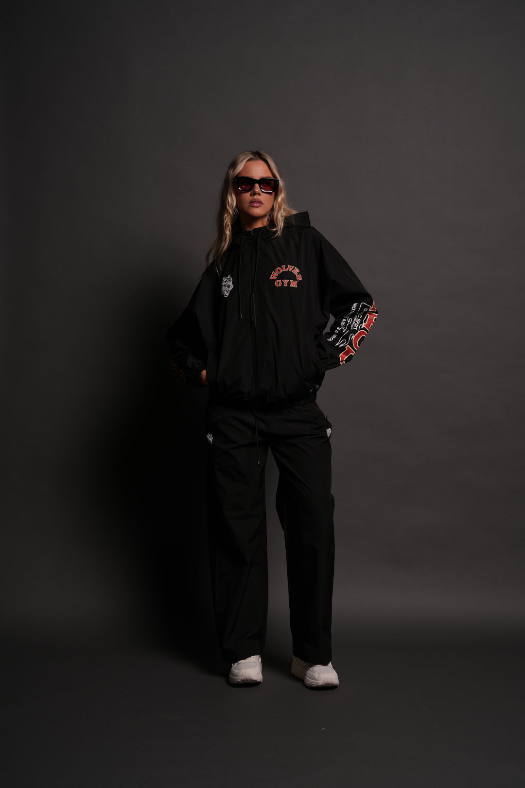 Wolves Gym V2 Brolic Unisex Track Jacket in Black