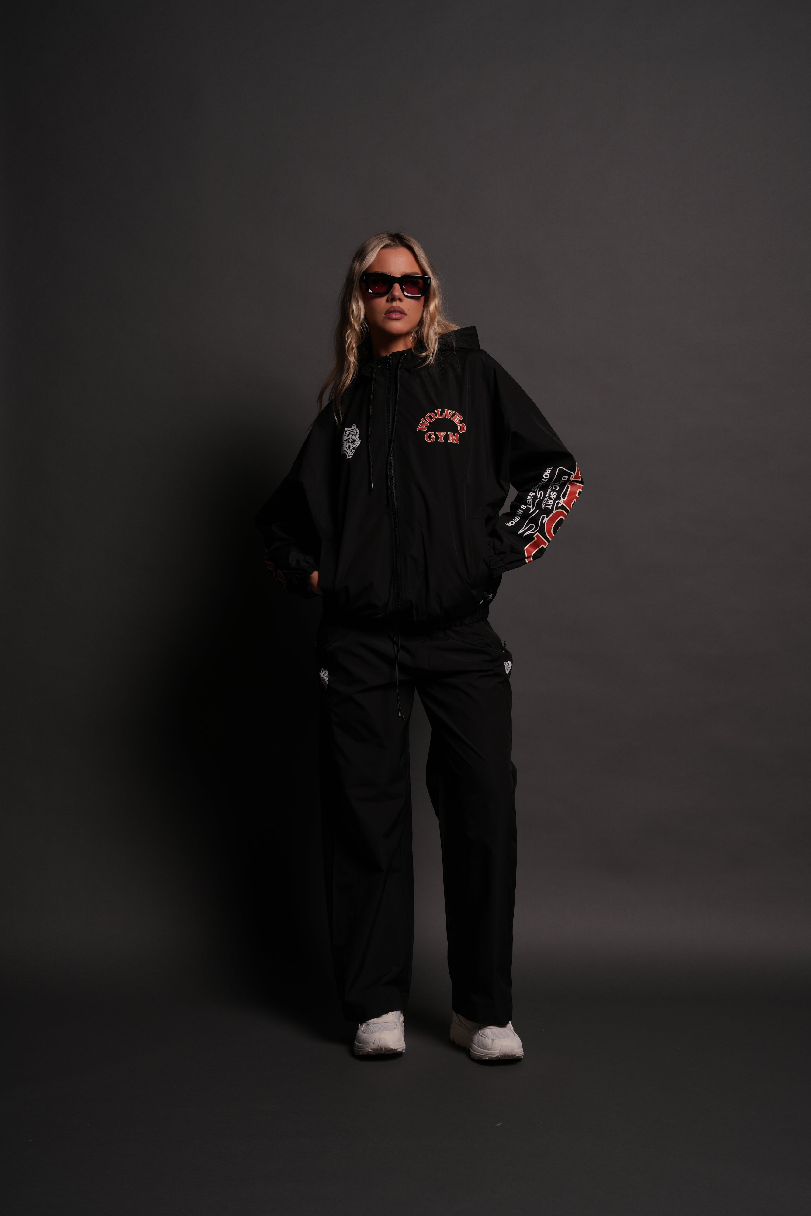 Wolves Gym V2 Brolic Unisex Track Jacket in Black