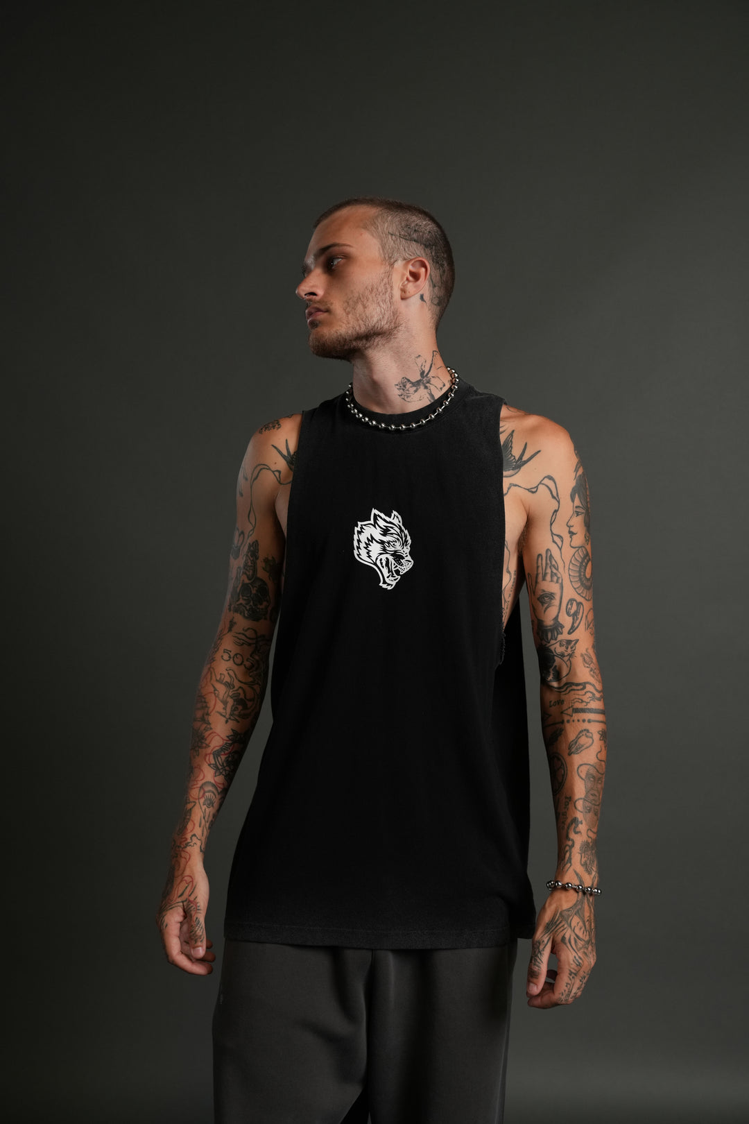 Dead of Night "Tommy" Muscle Tee in Black
