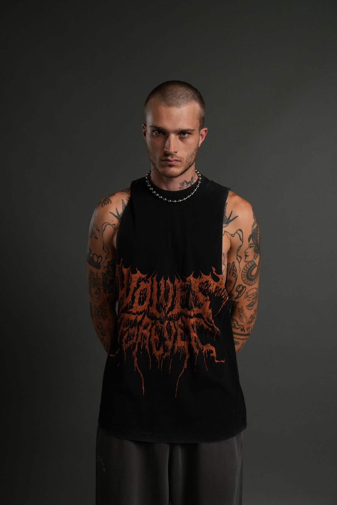 Drip Hesh "Tommy" Muscle Tee in Black