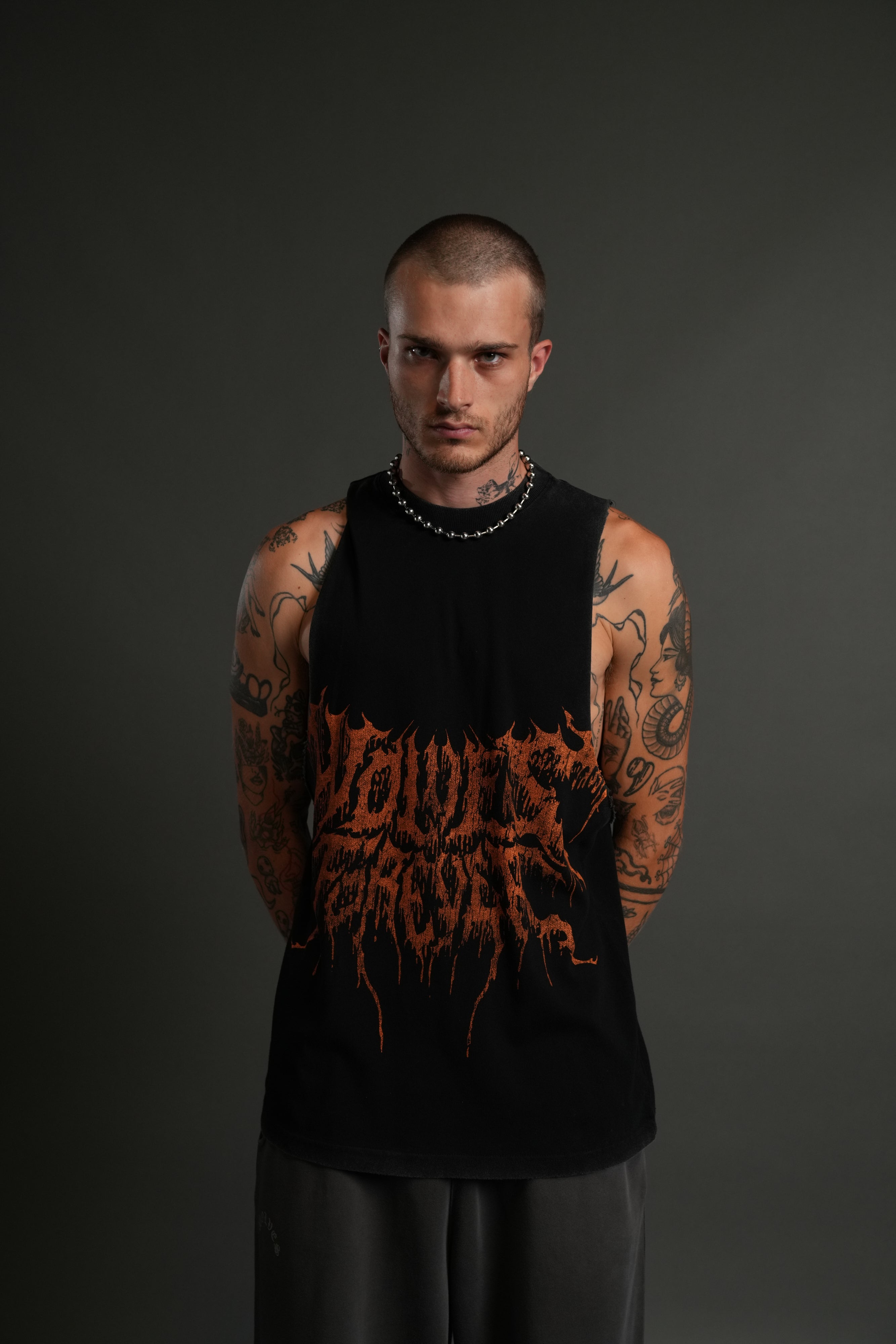 Drip Hesh "Tommy" Muscle Tee in Black