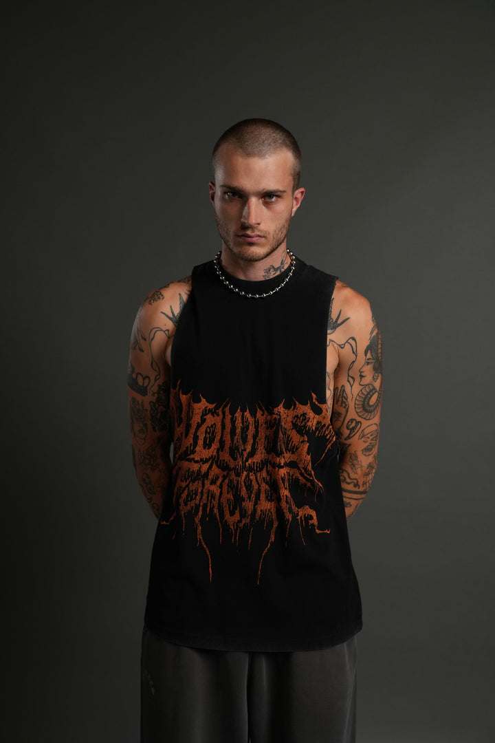Drip Hesh "Tommy" Muscle Tee in Black