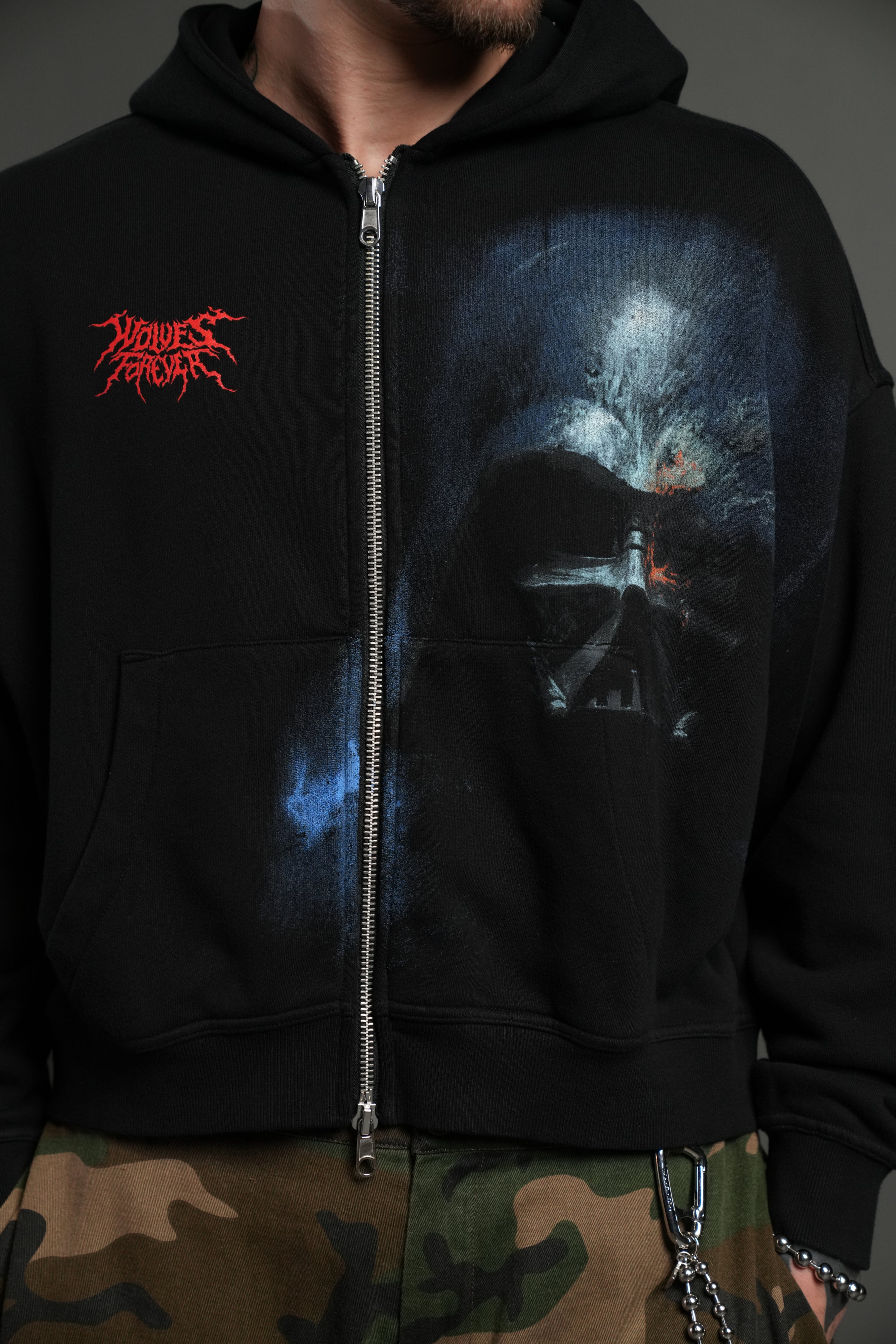 Vader Vex Double Zip Hoodie in Black – DarcSport