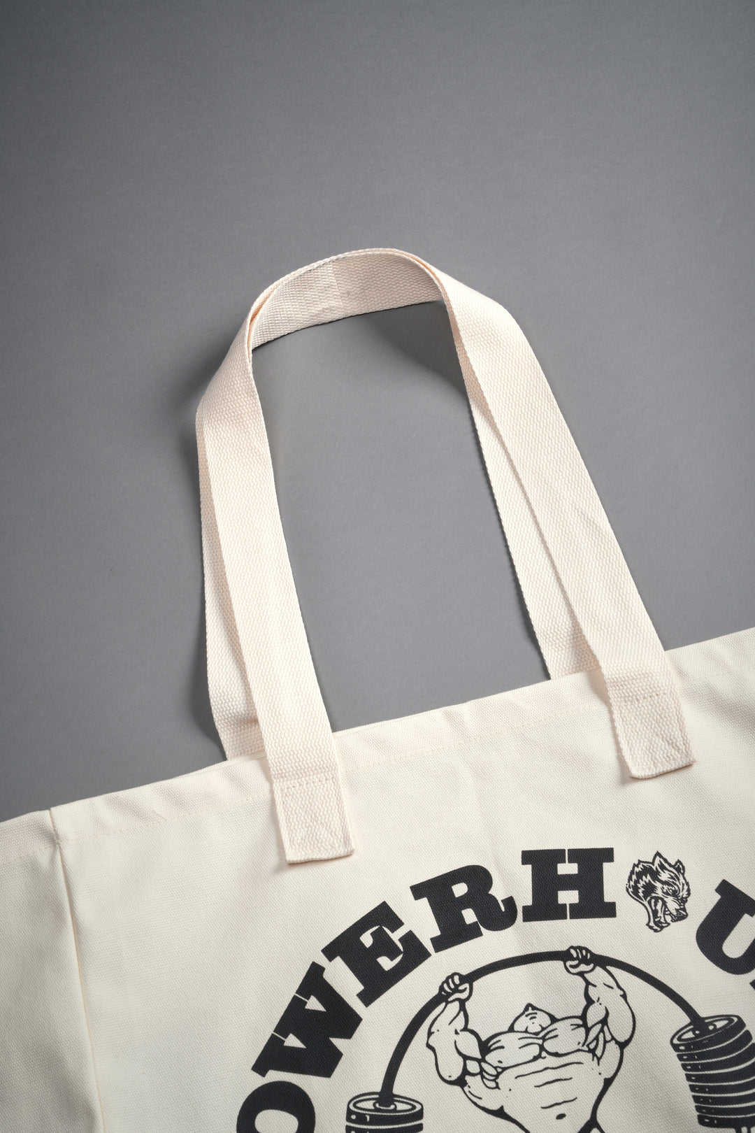 Powerhouse Of The Wolves Forever Canvas Tote in Cream