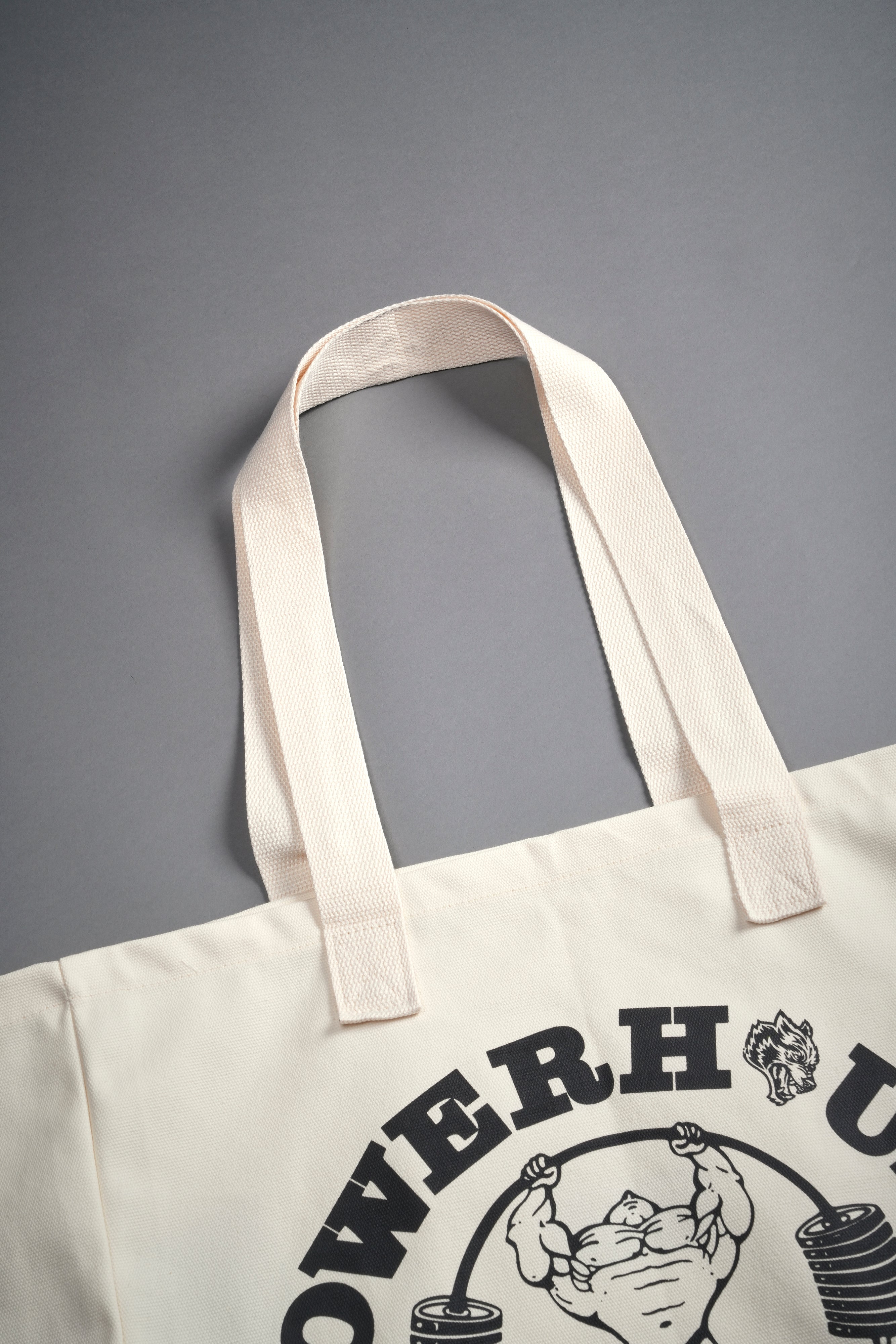 Powerhouse Of The Wolves Forever Canvas Tote in Cream