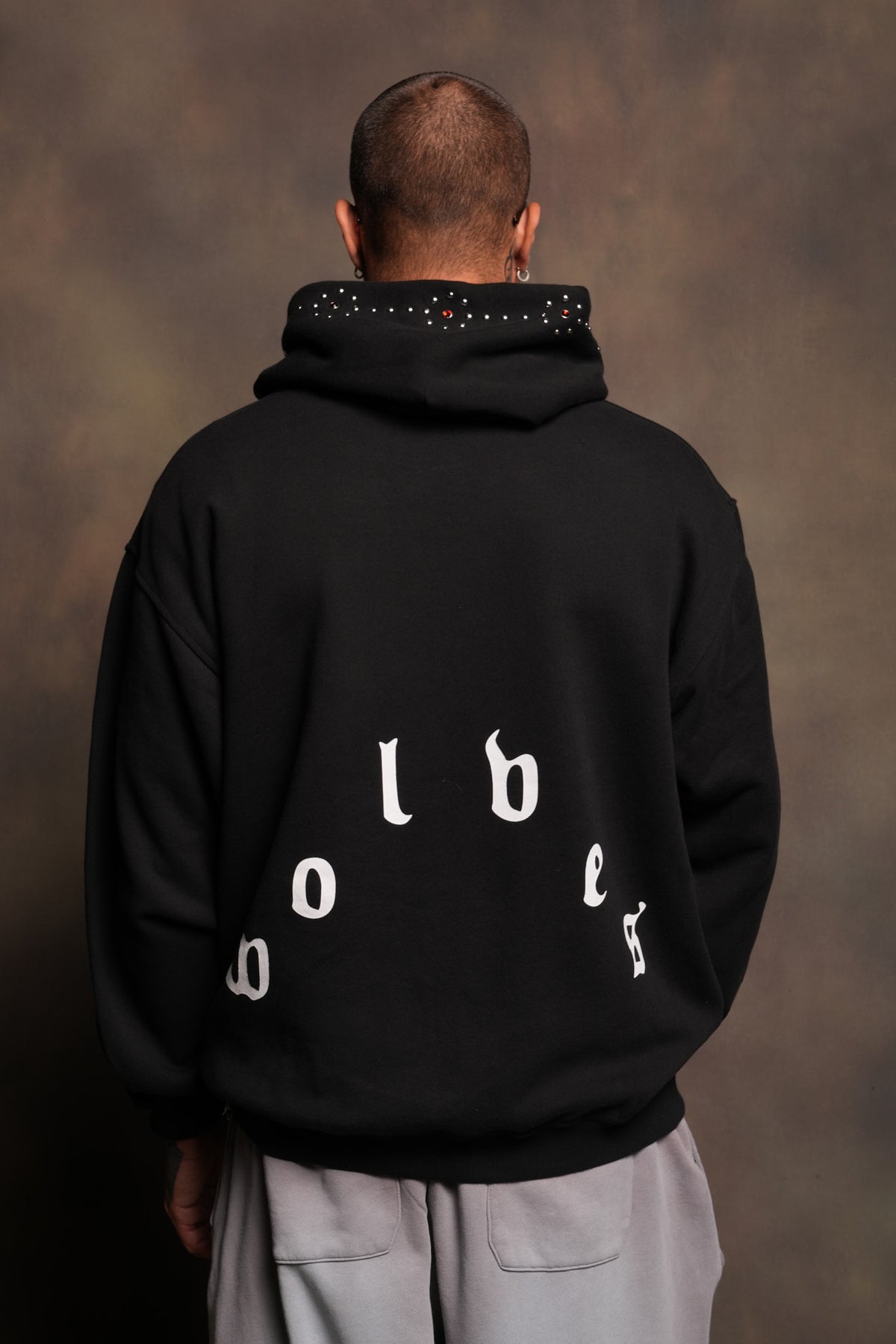 Dama De Las Rosas Bishop Hoodie In Black
