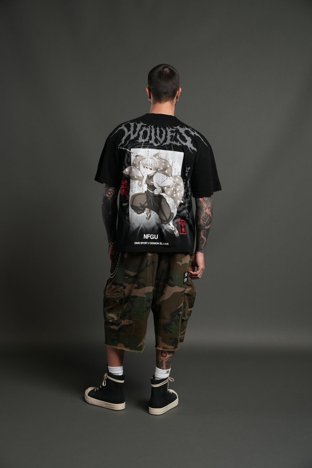 Zenitsu NFGU Premium Oversized Tee in Black