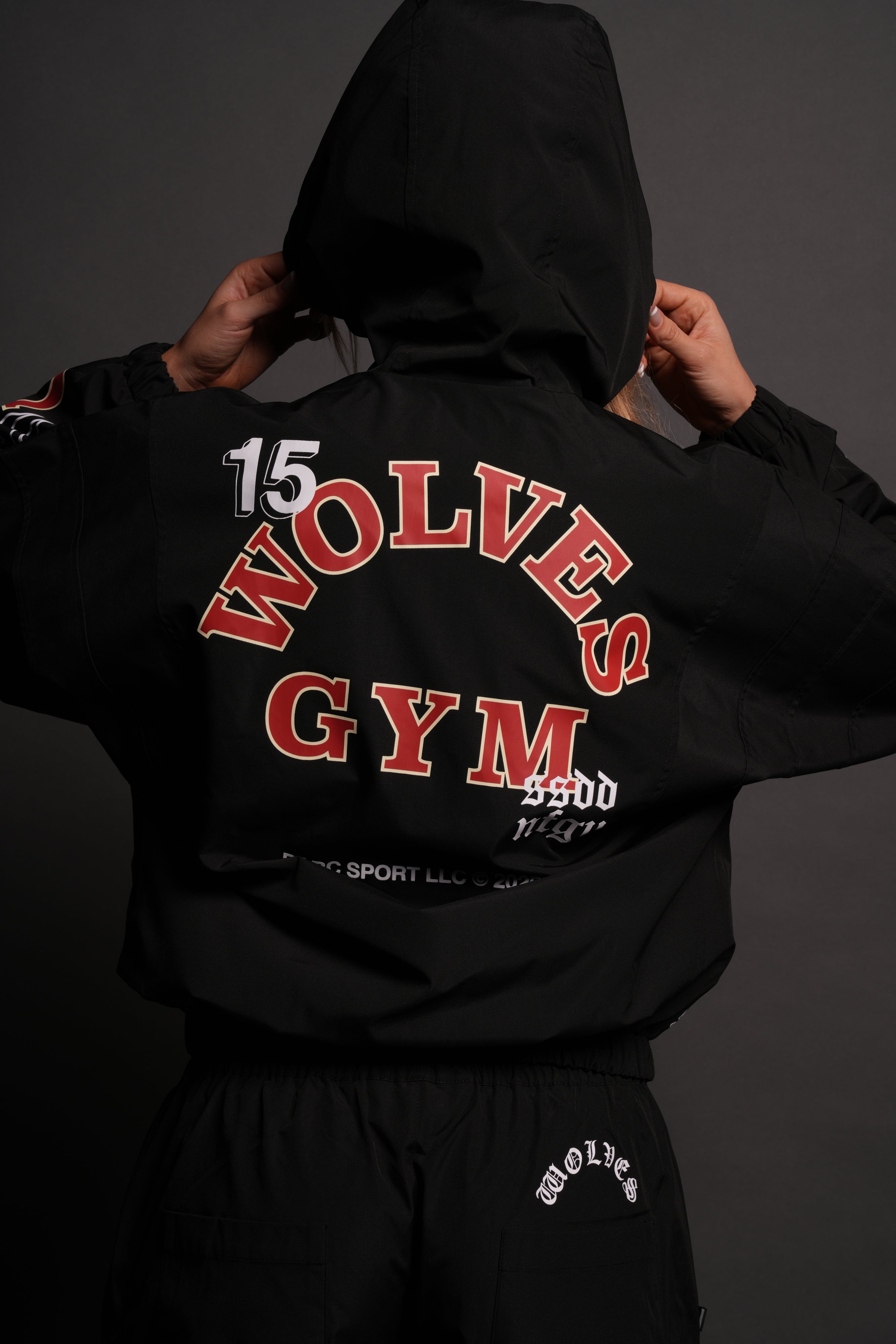 Wolves Gym V2 Brolic Unisex Track Jacket in Black