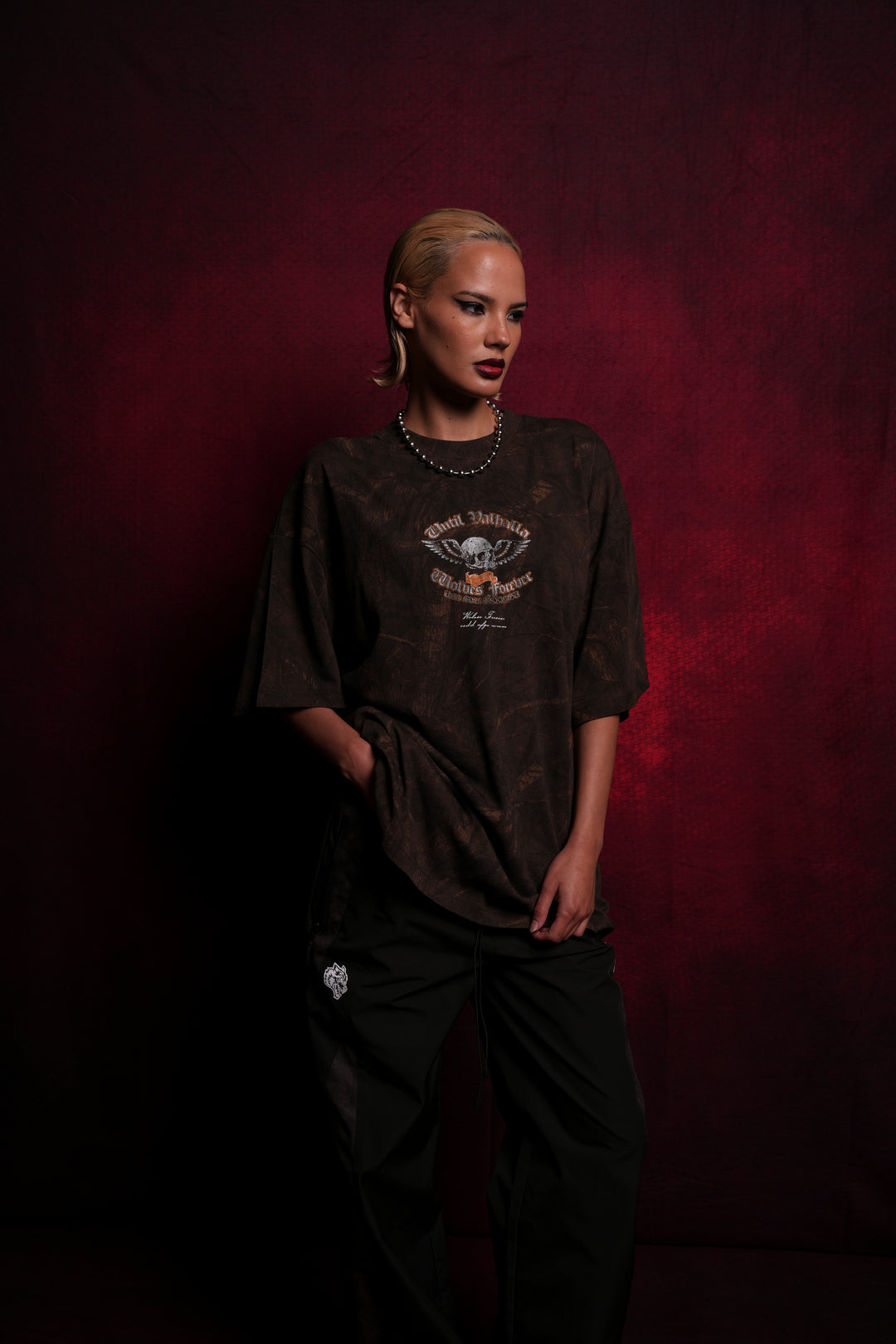Nomad "Premium" Oversized Tee in Brown Driftwood Forest Camo