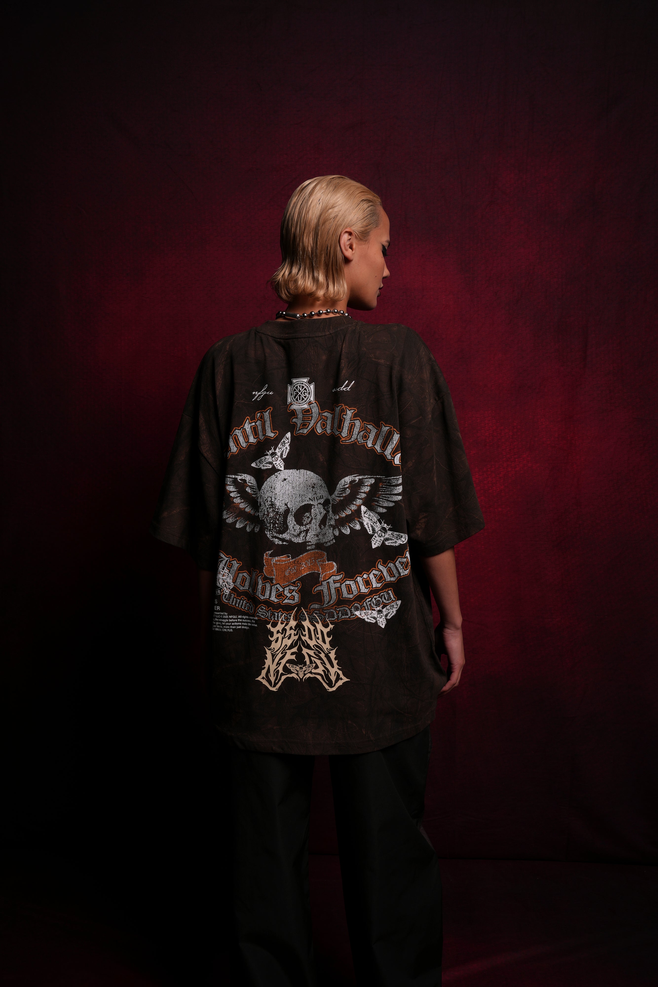 Nomad "Premium" Oversized Tee in Brown Driftwood Forest Camo