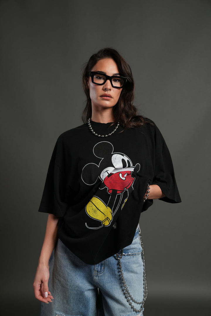 Mickey Mouse Premium Oversized Tee in Black