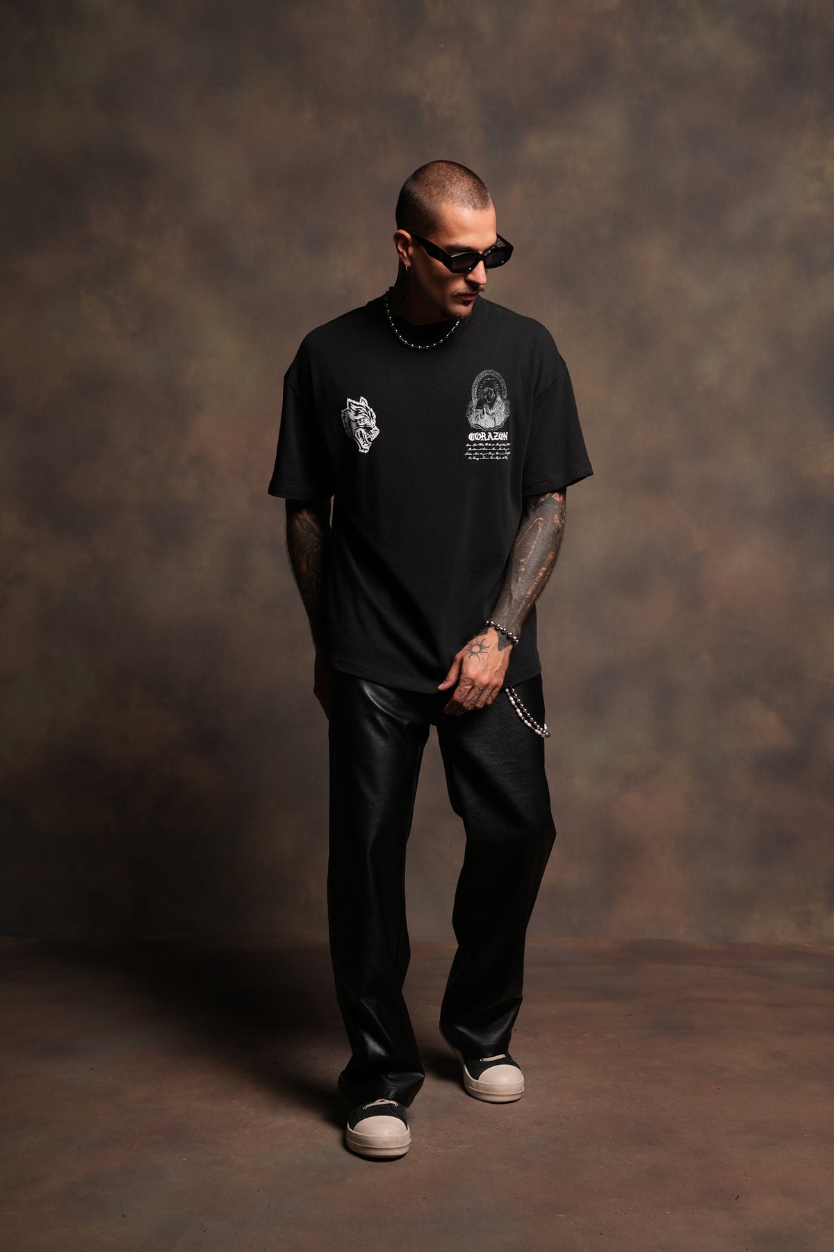 Wolf Pyramid Axel Low Rise Leather Pant In Black