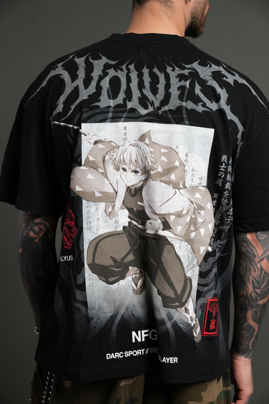 Zenitsu NFGU Premium Oversized Tee in Black