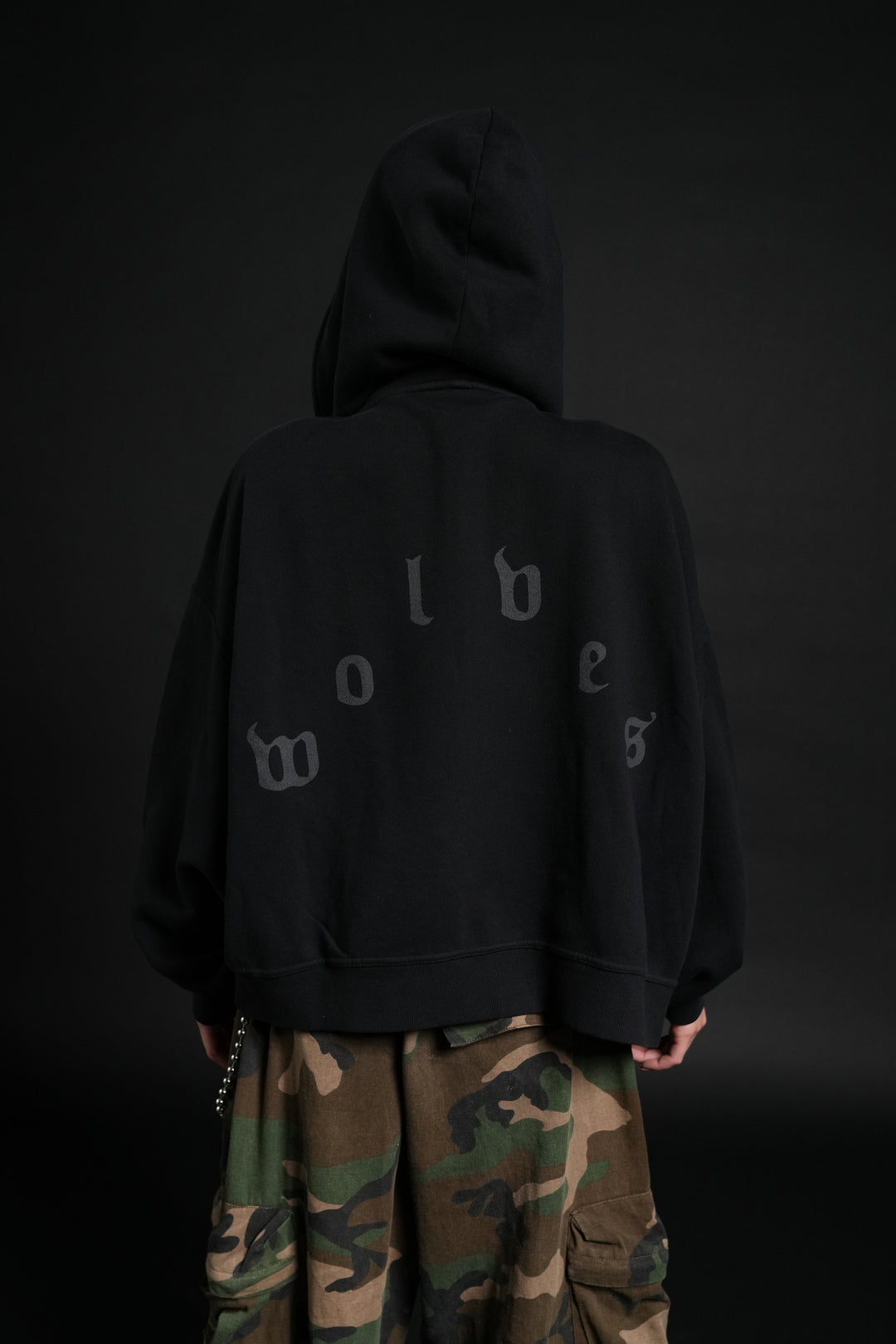 Side Of Power Vex Double Zip Hoodie in Black