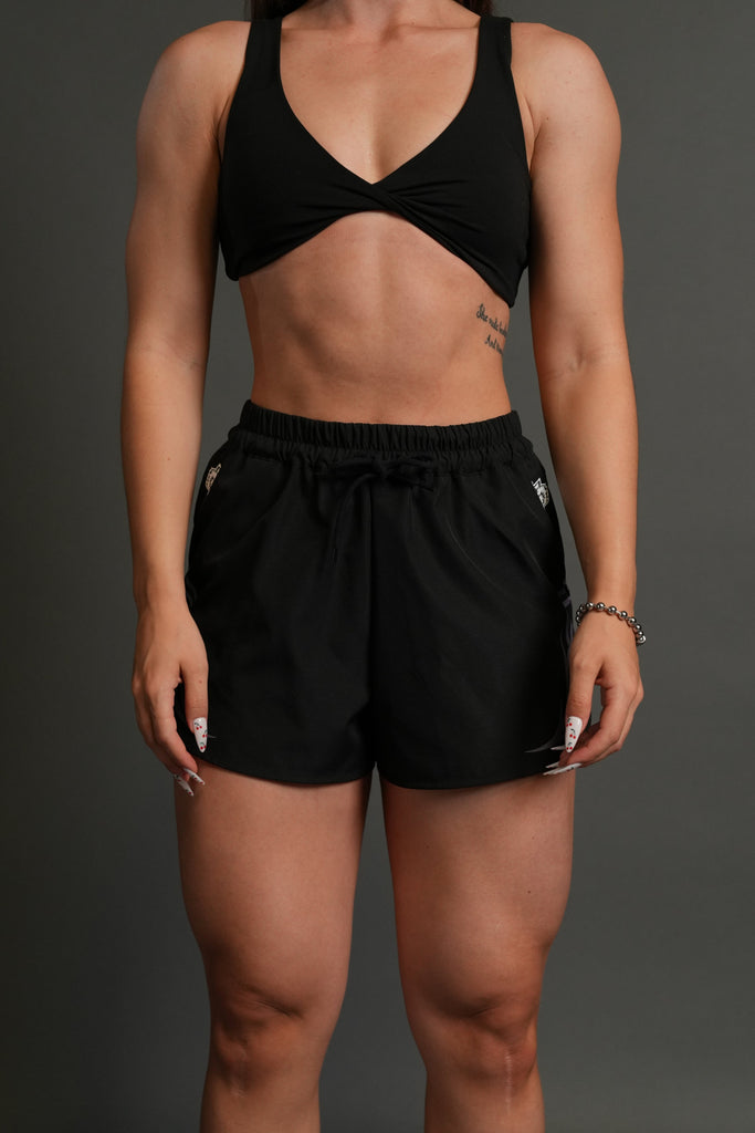 ラスト1点のみ！再入荷無し激レア品DarcSport Energy Shorts Dual Finite Code She Nadia Track Shorts in Black – DarcSport