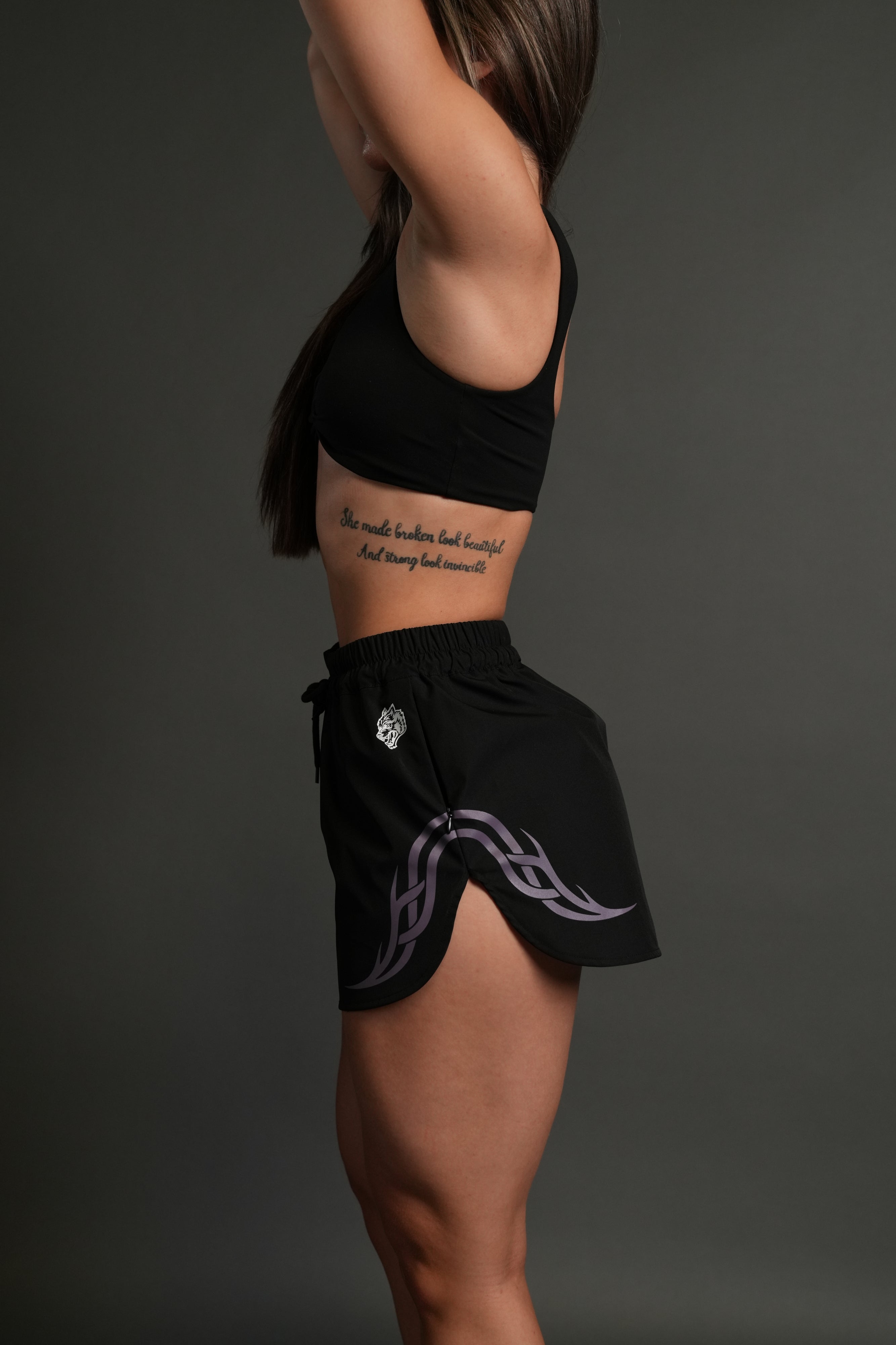 ラスト1点のみ！再入荷無し激レア品DarcSport Energy Shorts Dual Finite Code She Nadia Track Shorts in Black – DarcSport