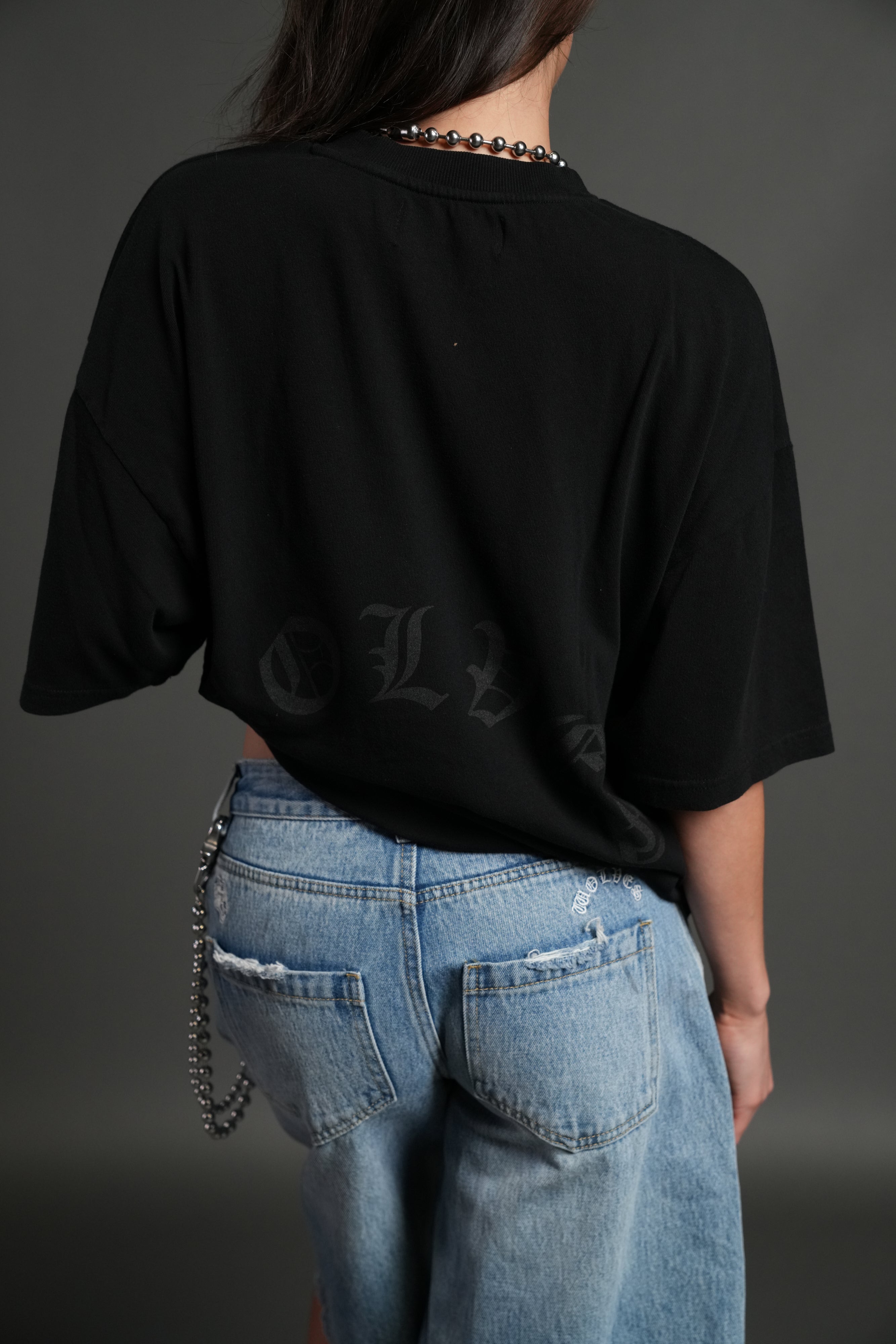 Mickey Mouse Premium Oversized Tee in Black