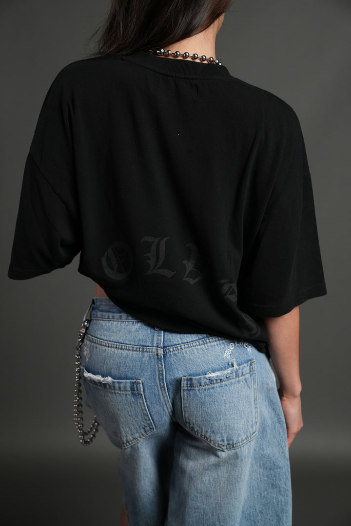 Mickey Mouse Premium Oversized Tee in Black