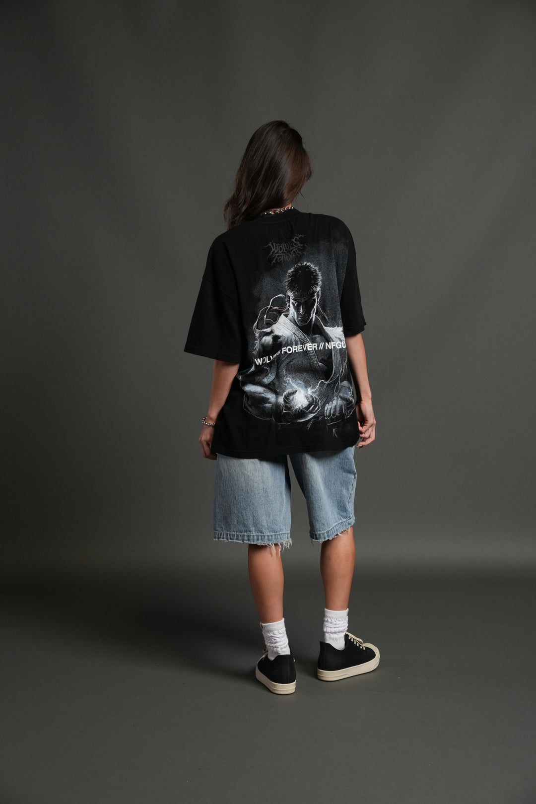 Darc Ryu "Side By Side" Series Premium Oversized Tee in Black
