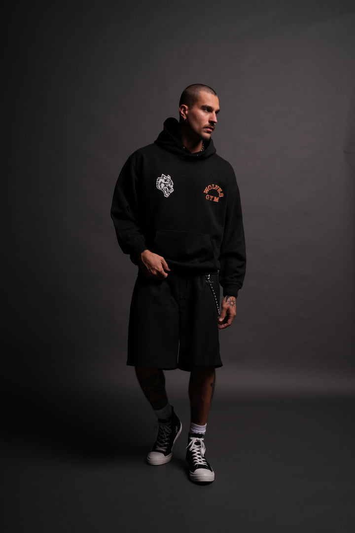 Wolves Gym V2 "Pierce" Hoodie in Black