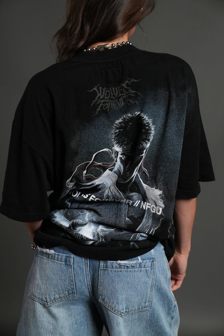 Darc Ryu "Side By Side" Series Premium Oversized Tee in Black