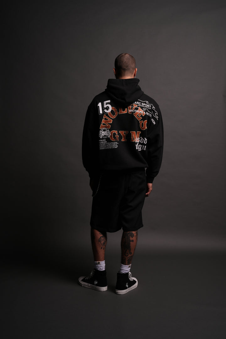 Wolves Gym V2 "Pierce" Hoodie in Black
