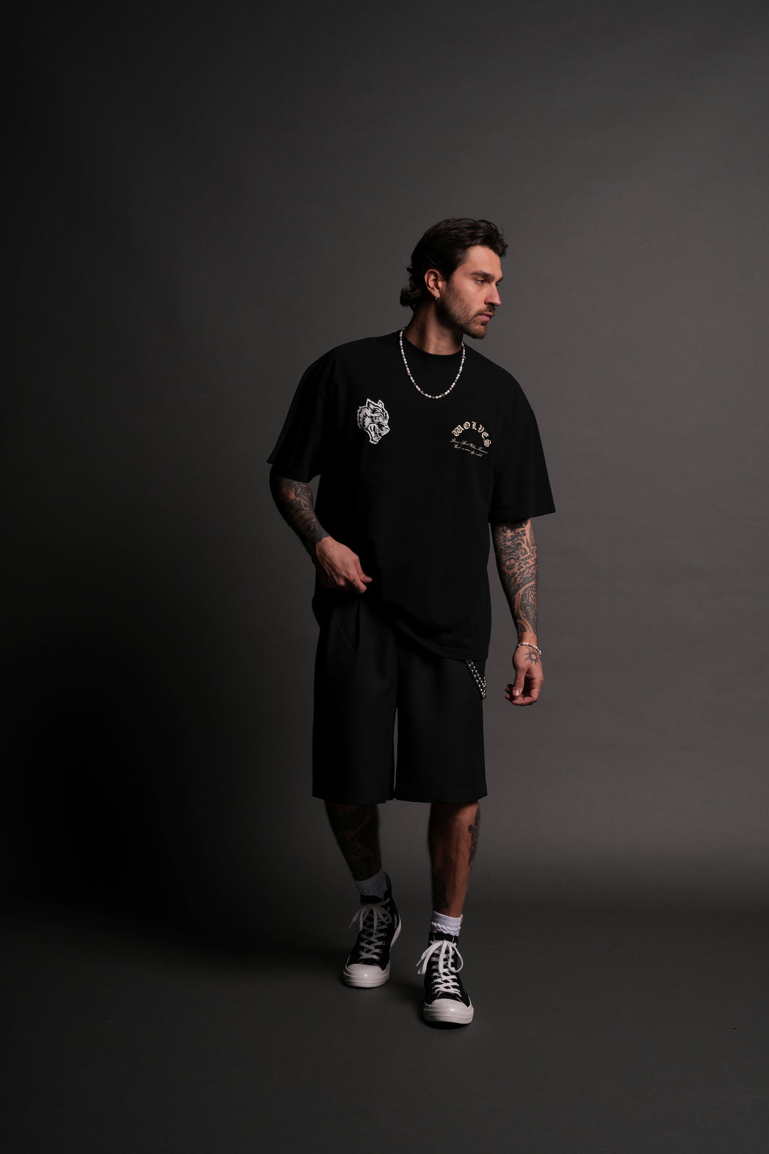 Hall Of The Slain "Premium" Oversized Tee in Black