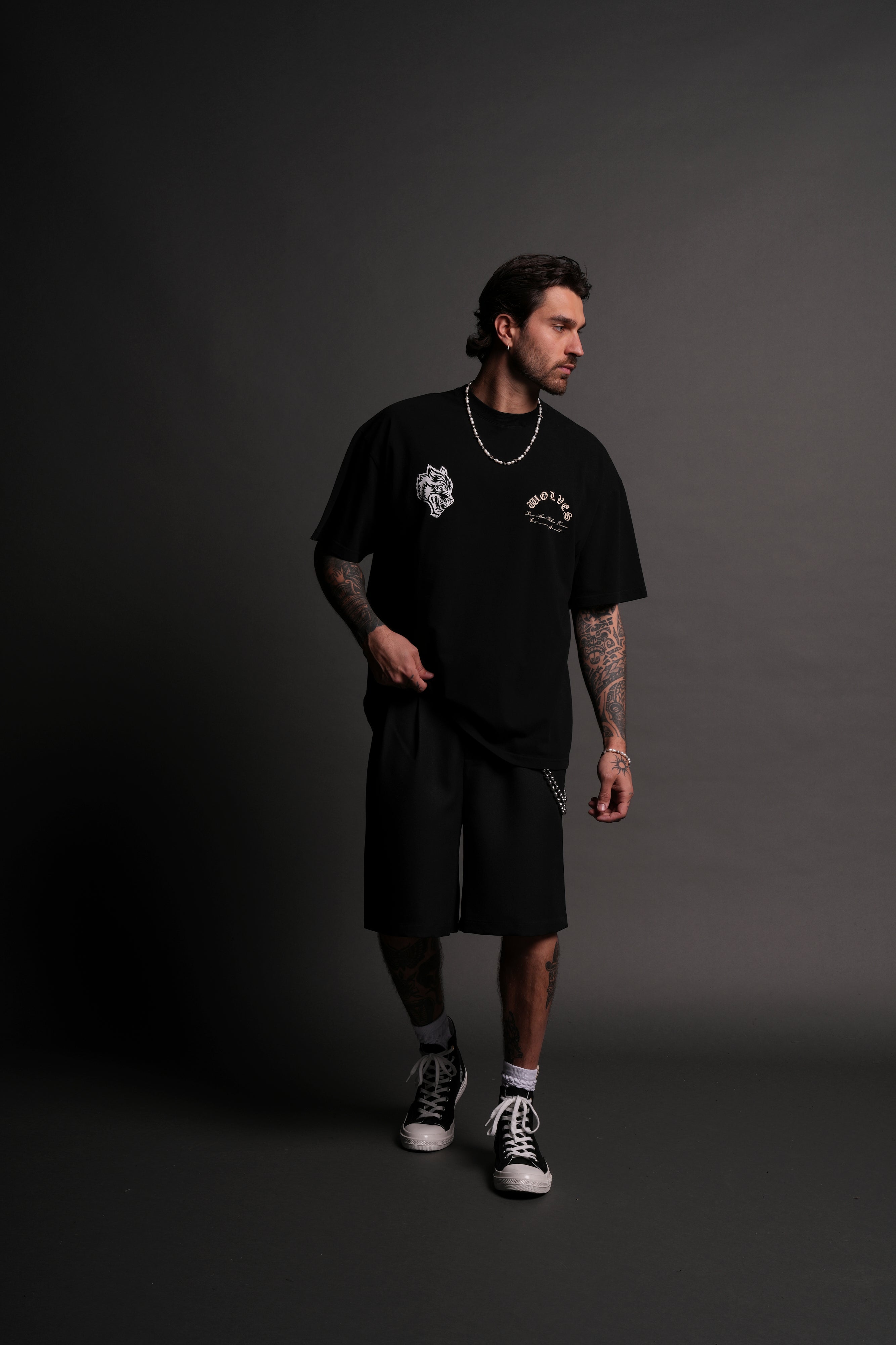 Hall Of The Slain "Premium" Oversized Tee in Black