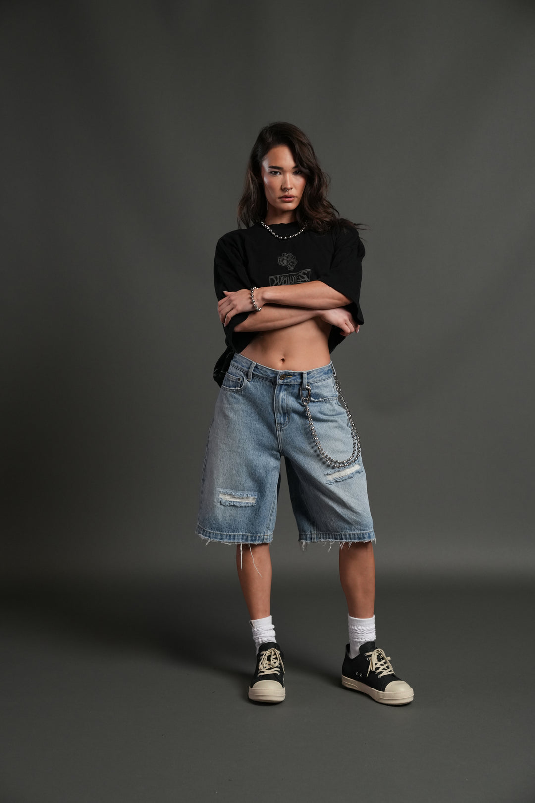 Darc Ryu "Side By Side" Series Premium Oversized Tee in Black