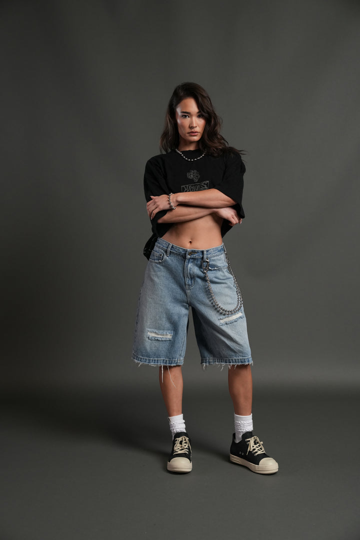 Darc Ryu "Side By Side" Series Premium Oversized Tee in Black