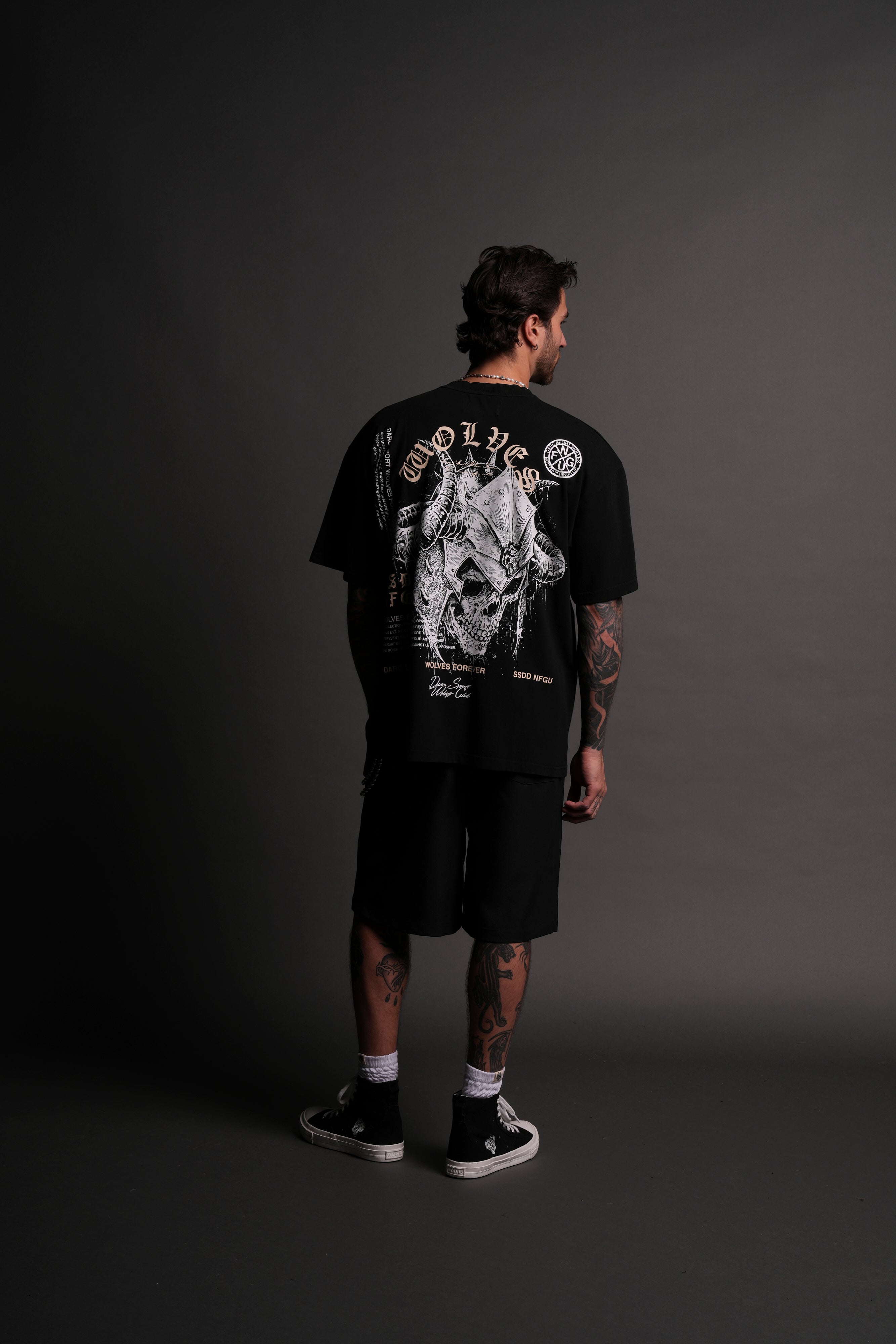 Hall Of The Slain "Premium" Oversized Tee in Black