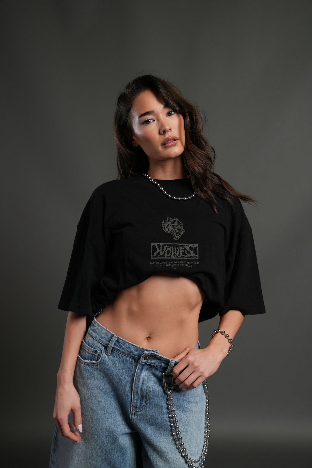 Darc Ryu "Side By Side" Series Premium Oversized Tee in Black