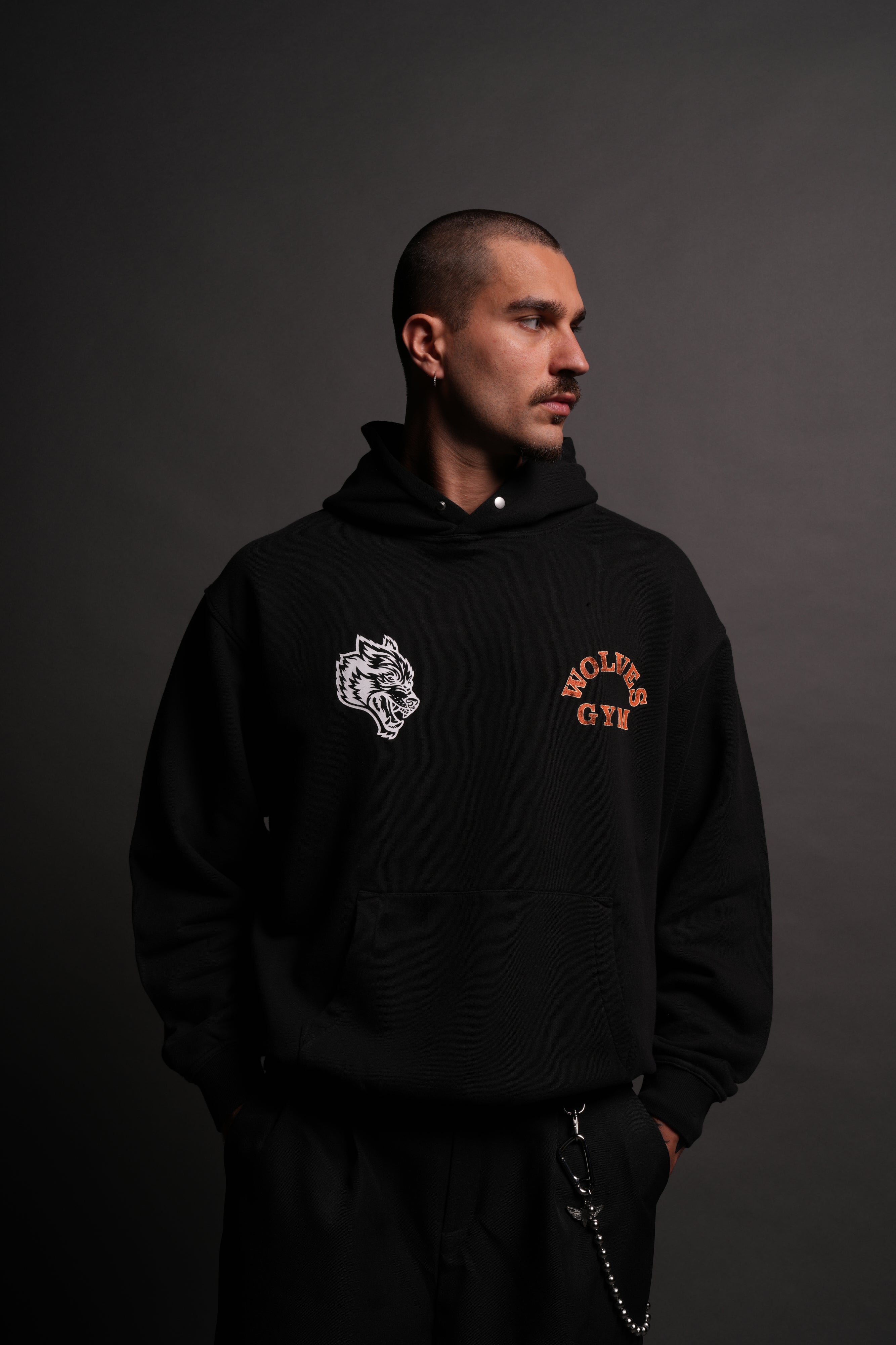 Wolves Gym V2 "Pierce" Hoodie in Black