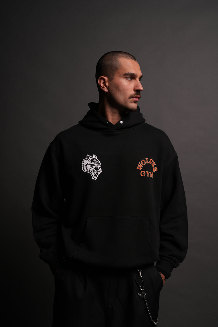 Wolves Gym V2 "Pierce" Hoodie in Black