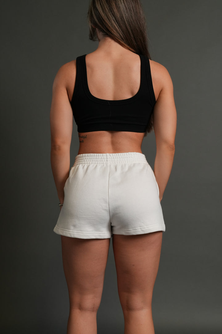 Finite Flame Ellie Sweat Shorts in Cream