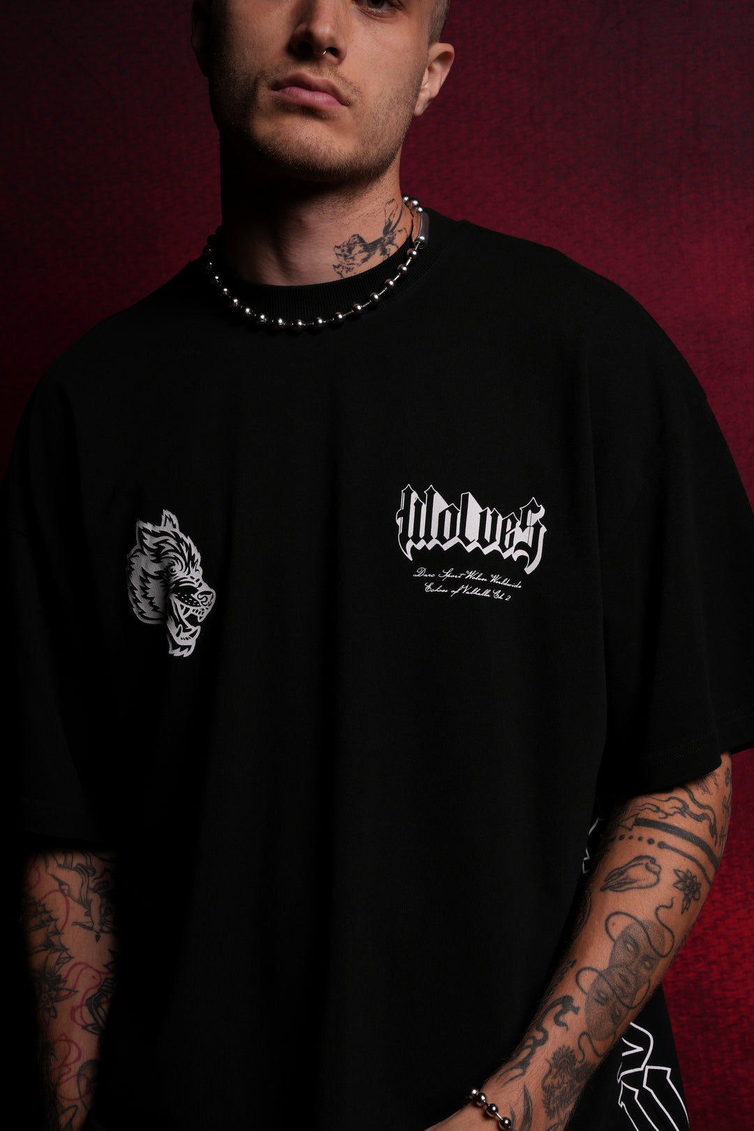 Darc Pegasus "Side By Side" Oversized Tee in Black